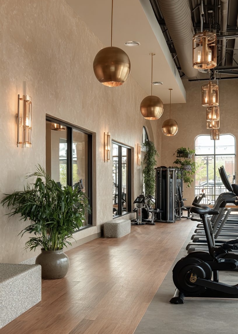 Gym and fitness studio interior