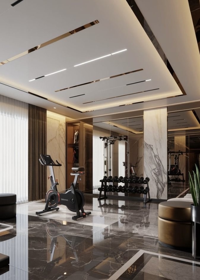 Gym and fitness studio interior