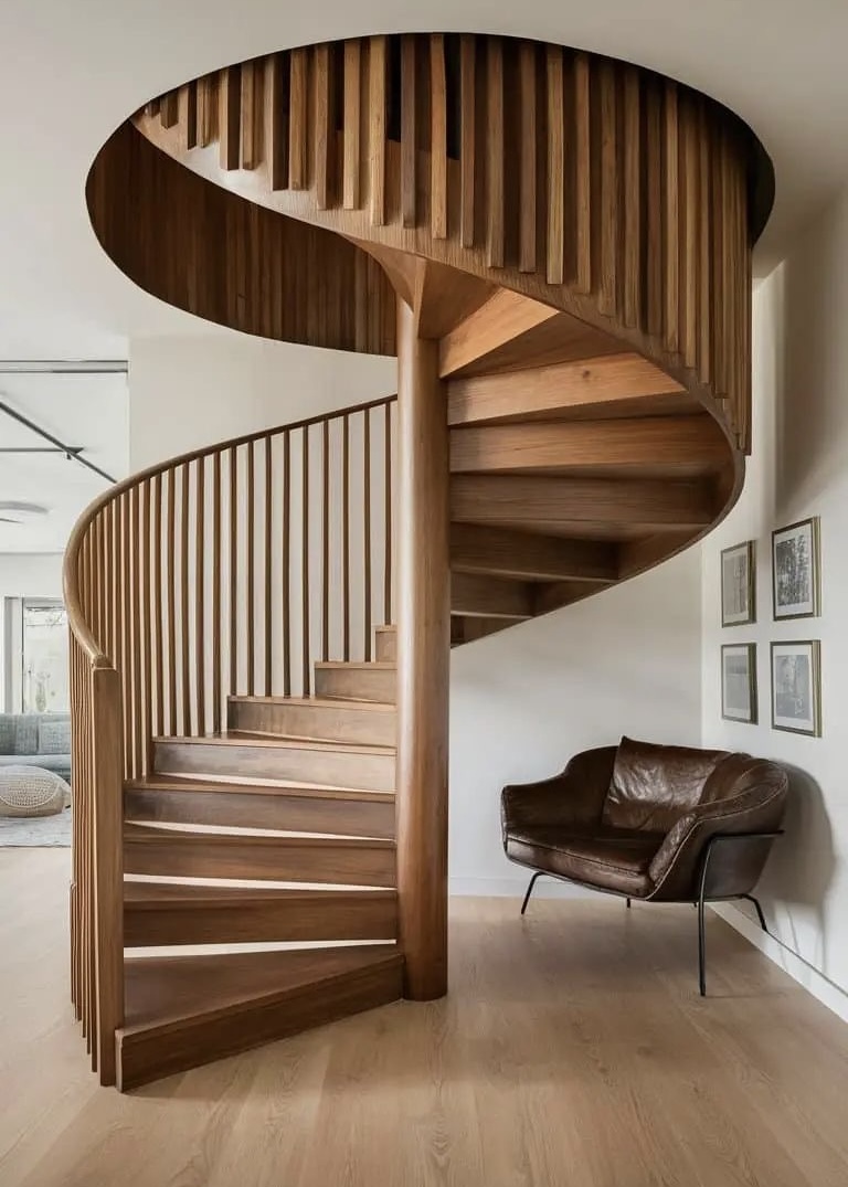Staircase and flooring interior