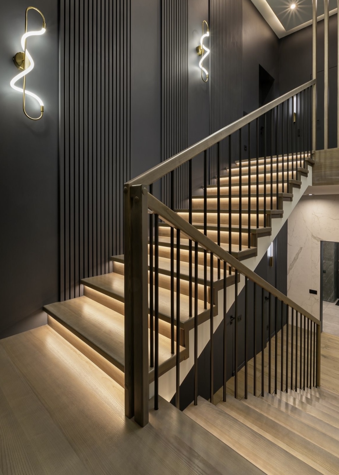 Staircase and flooring interior