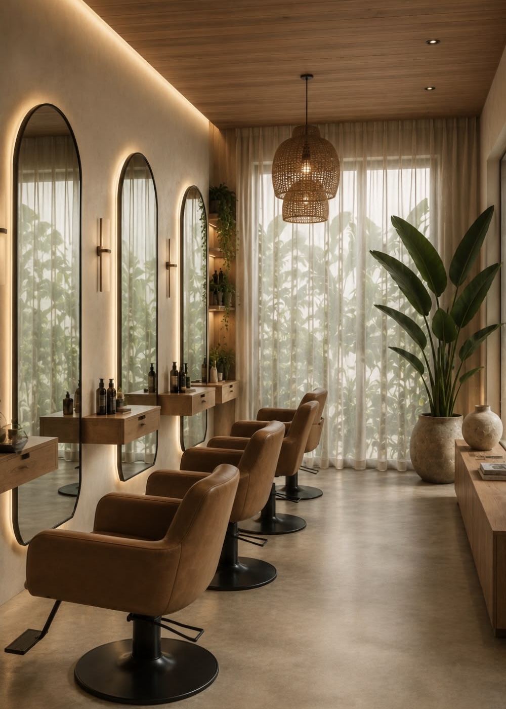 Salon and nail studio interior
