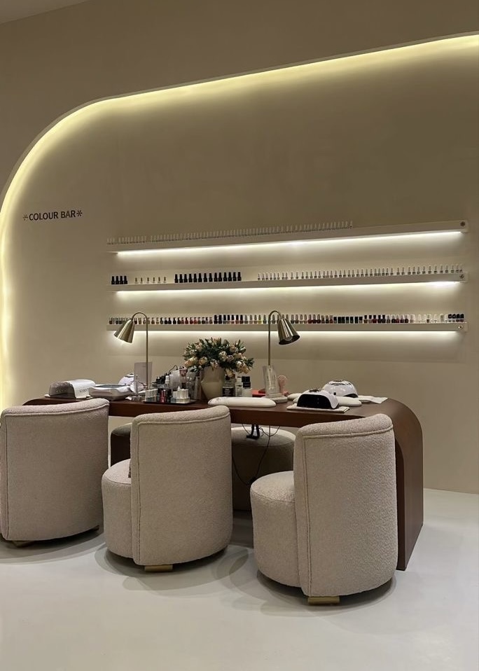 Salon and nail studio interior