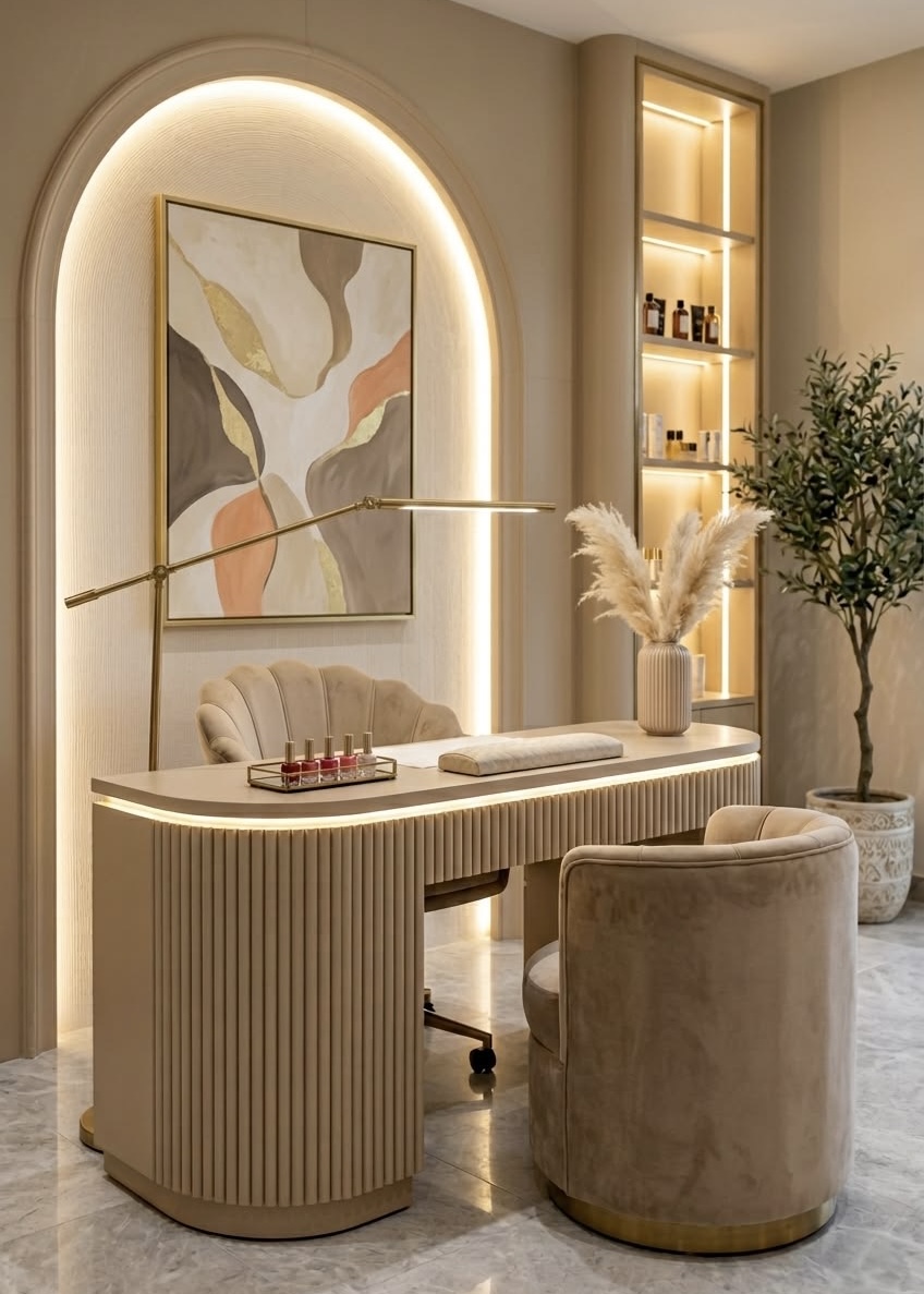 Salon and nail studio interior